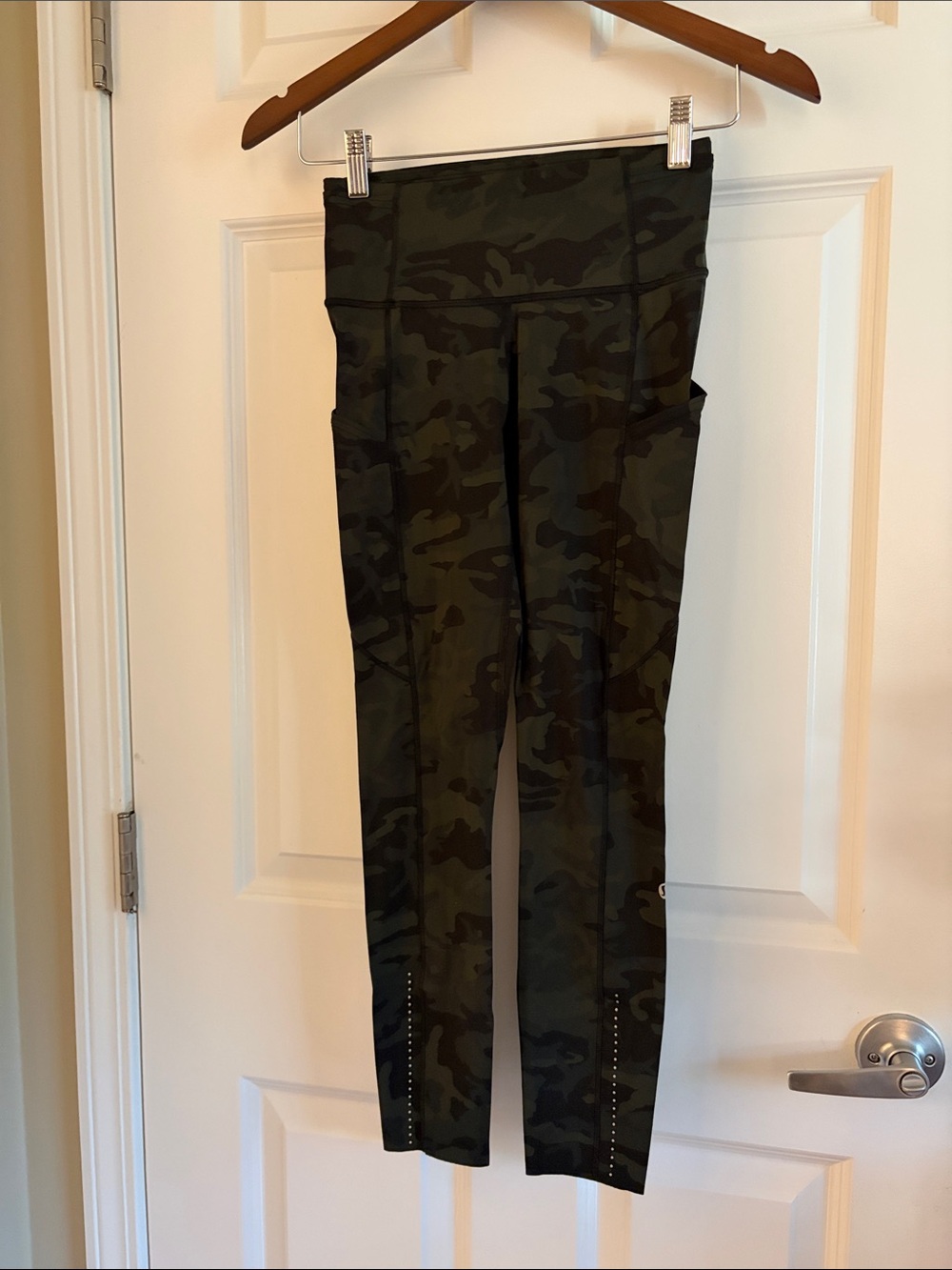 lululemon Fast and Free Camo Green High-Rise Leggings